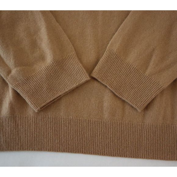 The Men's Store Bloomingdale's Sz XL Autumn Camel Brown Cashmere Sweater $198 - Picture 6 of 7